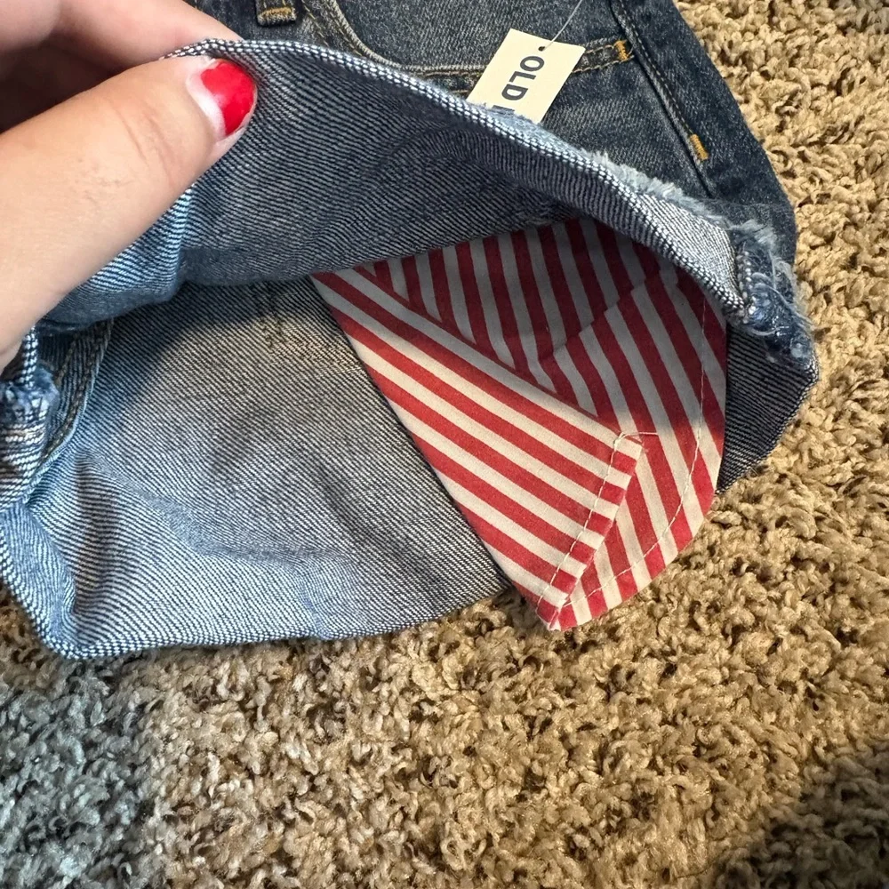 Old Navy Girls Dark Blue Jean Shorts - Picture 5 of 8